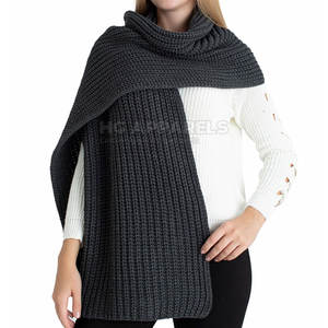 Stylish <b>Winter</b> Knitted <b>Scarf</b> with Smooth Texture Clean Look Warm Breathable Fabric Eco-Friendly Lightweight Design for <b>Women</b> - Product Image 4