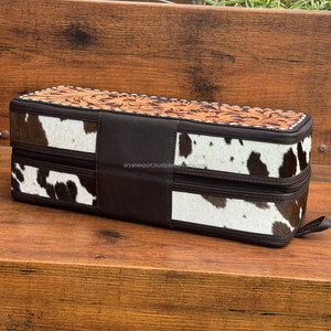 ¡Novedad de 2025! Estuche de joyería de viaje de cuero mecanizado a mano de lujo personalizado de gran capacidad, cajas de almacenamiento de joyería de piel de vaca de alta calidad - Product Image 5