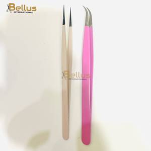 Pinzas para Pestañas Bellus International con Punta Suave y Agarre de Diamante, Duraderas, Multicolores, de Acero Inoxidable, 12-14 cm, para Pestañas y Cejas - Product Image 3