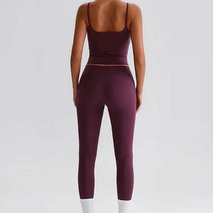 Conjunto Deportivo de 2 Piezas Personalizado para Mujer, Ropa Deportiva para Gimnasio, Fitness, Top sin Mangas, Leggings de Yoga, Conjuntos de Entrenamiento para Mujer 2026 - Product Image 3