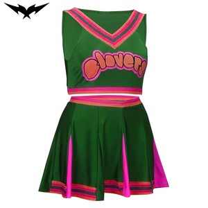 Ensemble de costumes de pom-pom girl pour femmes adultes Bigetron Sports - Spandex/Polyester, impression par transfert thermique, décorations en strass - Product Image 5