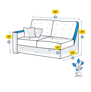 Fundas de Alta Calidad para Sofá de Dos Plazas con Brazo Izquierdo, de Vietnam, en Poliéster Oxford 420D / 600D, para Muebles de Patio - Product Image 1
