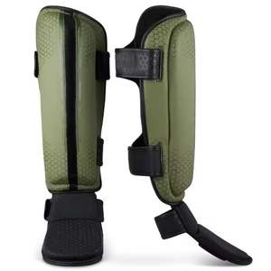 <b>Shin</b> <b>Guard</b> Pads MMA Leg Foot <b>Guards</b> Leather Professional Protection Custom Logo Wholesale Martial Arts Kick - Product Image 3