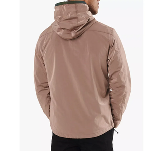 Men's Hooded Puffer Jacket Waterproof Casual Autumn Polyester Wadding Zipper Closure Solid Color Regular Fit - Product Image 4