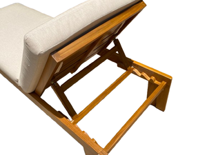 Modern Sun Lounge Made of Solid Teak Wood High Quality with Natural Finishing Waterproof Cushion for Outdoor Swimming Pool Use - Product Image 6