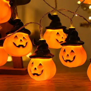 Led Pompoen Lichtslingers Lamp Diy Opknoping Horror Halloween Outdoor Decoratie Home Party Benodigdheden Halloween String Lights