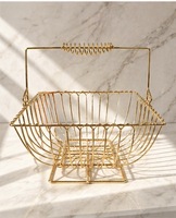 Élégante corbeille à fruits mini en métal de haute qualité, écologique, avec poignées, options multicolores, personnalisable, OEM, usage quotidien, bol de 26,67 cm