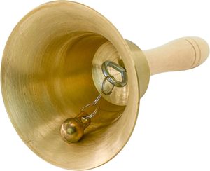 Cloche à main en laiton pour rituels de prière avec manche en bois, cloche royale en laiton pour hôtels de luxe, décoration intérieure, méditation, son clair - Product Image 4