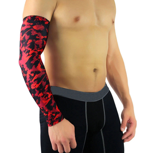 UV Protection Men's Arm Sleeves Breathable Quick Dry Polyester Spandex Outdoor Summer Activities Custom Team <b>Name</b> Logo Seamless - Product Image 2
