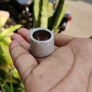 Anillo con Letra Inglesa Personalizada, Elegante, de Plata de Ley y Moissanita, Joyería Clásica Unisex - Product Image 2