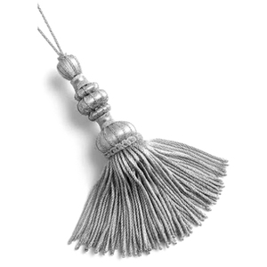 Frange en fil torsadé argenté de haute qualité, garnitures à franges faites à la main pour accessoires de cérémonie - Product Image 2