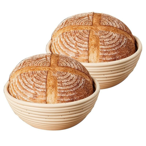 Eco-friendly Handmade Sourdough Rattan <b>Bread</b> <b>Basket</b> for Baking Dough Rustic Durable Lightweight Gift Ready For Bakery - Product Image 1