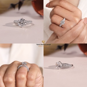 Bague classique solitaire en forme de cercle, 2,00 carats, diamant CVD cultivé en laboratoire, couleur E, clarté VVS2, or massif 14 carats, certifié IGI - Product Image 5
