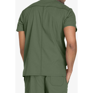 Men's Olive Green <b>Scrub</b> <b>Set</b> Cotton Polyester Woven Hospital Uniform Pants V-Neck <b>Set</b> - Product Image 3