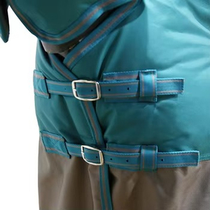 Couverture d'hiver imperméable et respirante pour chevaux, vente en gros, couverture d'extérieur chaude bleue pour chevaux, couverture d'intérieur pour chevaux - Product Image 2