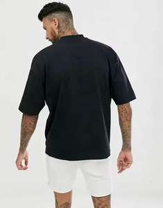 T-shirts pour hommes en coton 100% de style hip-hop, coupe ample, de haute qualité, couleur unie, décontractés - Product Image 5