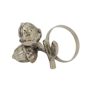 Ensemble de 4 anneaux de serviette en métal argenté rétro, décorations de table durables pour mariage et banquet - Product Image 5