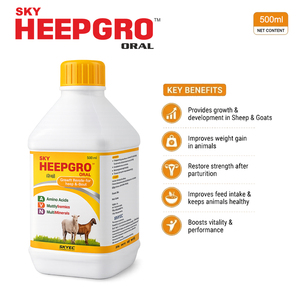 HeepGrow Multivitamines, Multiminéraux et Acides Aminés : Stimulant de Croissance et Soutien Immunitaire pour Ovins et Caprins |   Formule sans céréales |   Pack de 500 ml - Product Image 2