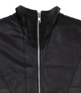 Chaqueta Cortavientos de Cuero Genuino Negra Unisex de Alta Calidad OEM, Estilo Motociclista, Chaqueta de Cuero a Prueba de Viento para Invierno - Product Image 5
