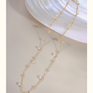 Collar de Perlas de Agua Dulce Naturales de Lujo Ligero de Alta Gama, Diseño de Nicho Versátil con Cadena Simple para Clavícula - Product Image 4