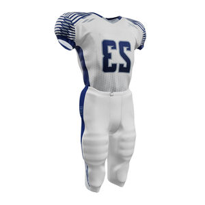 Uniforme de football américain haut de gamme, nom et numéro d'équipe personnalisés, vêtements de sport professionnels pour adultes, manches courtes, respirant, 100% polyester - Product Image 4