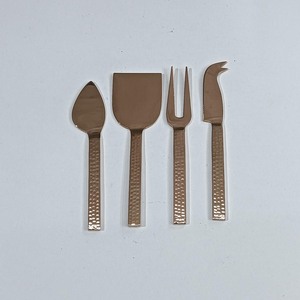 Ensemble de 6 couteaux à fromage personnalisés, lames en acier inoxydable doré, manche en marbre blanc, outils pour le beurre et la pizza - Product Image 6