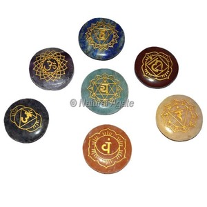 Chakra Natural Oval Set Crystal Stone Tree Life Caja de regalo Decoración Piedra preciosa Grabada Curación Regalo Embalaje Práctica espiritual - Product Image 4