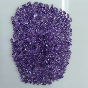 Ametyste naturelle africaine 5x2.5MM taille marquise, qualité supérieure, violet foncé, pierre précieuse en vrac pour la fabrication de bijoux - Product Image 5