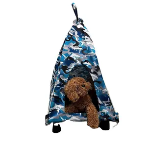 DIY cooler heated function folder able teepee tent pet house for cat and dog