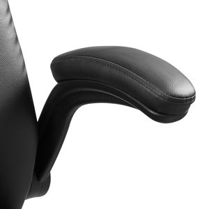 Sedia da Ufficio Direzionale con Capacità di 136 kg, Materiale in Poliestere e PU, Braccioli Ribaltabili, Cuscino Lombare, Supporto Lombare Regolabile in Altezza - Product Image 2