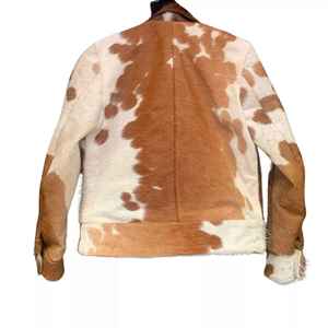 Chaqueta de Cuero con Pelo de Vaca para Hombre, Diseño 2026, Servicios OEM, Bolsillos con Cremallera Personalizados, Chaquetas de Cuero con Pelo de Vaca para Hombre - Product Image 5