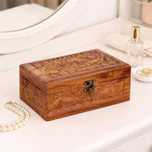 Budget Friendly Wooden <b>Keepsake</b> Chest for Memories, <b>Wedding</b> Gifts, Jewelry and Personal Accessories - Product Image 1