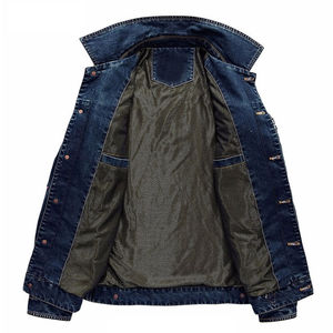 Men Oversized <b>Denim</b> <b>Jacket</b> Loose Fit Vintage Casual Streetwear Cotton Jean Coat Trendy Stylish Fashion Outerwear - Product Image 2