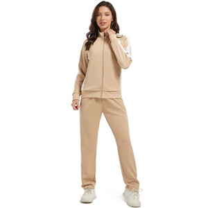 Conjunto Deportivo Casual de Dos Piezas para Mujer, Ecológico, 100% Algodón, Ligero, Lavado Ácido, para Entrenamiento - Product Image 2