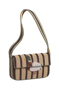 Beaded <b>Stud</b> <b>Bag</b> Geometric Pattern Lady Shoulder Luxury Handmade Seed Bead Purse Fashion Custom Single Autumn Hoop Closure Travel - Product Image 2