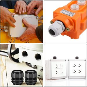 Prensaestopas IP68 ajustable impermeable PG16 con contratuerca para paneles de control - Product Image 3