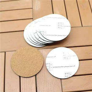 Sublimation Blank MDF Handmade <b>Coasters</b> Heat Transfer Round <b>Drink</b> <b>Coaster</b> with Cork Base 9 CM Diameter From REHMAN CRAFT - Product Image 6