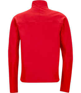 Veste en polaire rouge pour homme, fermeture éclair intégrale, col montant, coupe-vent, vêtement décontracté d'automne, coupe régulière, matière polyester - Product Image 2