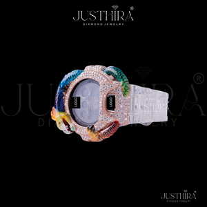 Trendy Iced Out VVS Moissanite Diamond <b>Watch</b> <b>For</b> <b>Men</b> Or Women Premium Diamond Wrist <b>Watch</b> In Factory Price With Dragon Bezel - Product Image 3