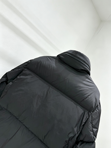 Blouson matelassé pour homme à col montant, coupe-vent, en nylon épais, hiver, décontracté, fermeture éclair courte, couleur unie, coupe classique - Product Image 3