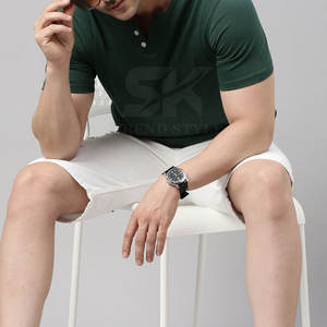 Camisetas Henley Lisas Personalizadas en Oferta Online, Camisetas Henley Lisas de Talla Grande, Camisetas Henley Lisas para Usar en Verano - Product Image 4