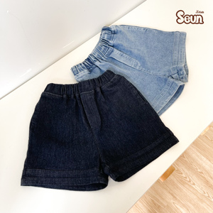 Shorts en jean pour enfants, garçons et filles, coupe ample, denim noir, style coréen, fabriqué au Vietnam, confort toute la journée - Product Image 5