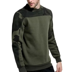 Sweat-shirt décontracté pour homme à col rond, tricoté, à rayures et patchwork, manches longues, coupe oversize, couleurs contrastées, brodé, 100% coton, automne - Product Image 3