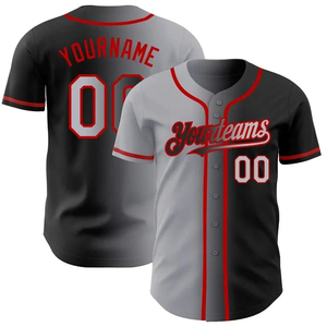 Camisetas de Béisbol al por Mayor de Alta Calidad con Nombre de Equipo y Logotipo Personalizado, Cómodas, Impresión por Sublimación, Transpirables, Bordado 3D, Absorción de Humedad - Product Image 1