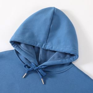 Sudadera con Capucha Negra de 500g, Personalizable con Logotipo, Estilo Urbano, Lisa, de Algodón Grueso, Oversize y Corta para Hombre - Product Image 2