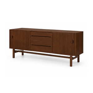Mueble de TV de Madera Maciza con Cajones y Puertas de Almacenamiento, Moderno, para Sala de Estar, Hotel, Apartamento, Muebles para el Hogar - Product Image 2