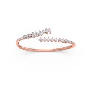 Moissanite Luxury New Women's Rose Gold Diamond Ring Pear Cut Minimalist Engagement Band With <b>White</b> Diamonds - Product Image 1