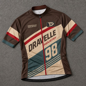 Custom Retro 90s <b>Cycling</b> Jersey OEM High Performance Breathable Polyester Mesh Bike Shirt with Full Zipper Rear Pockets - Product Image 1