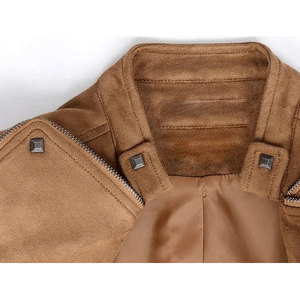 Chaqueta de Motocicleta de Cuero Genuino para Mujer, Impermeable, Cortavientos, Transpirable, de Secado Rápido, con Cuello Alto, Servicio OEM - Product Image 6