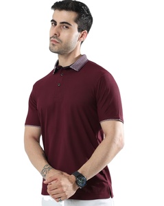Logotipo bordado personalizado 95% algodón 5% Spandex nuevo diseño Color sólido Polo transpirable hombre Golf uniforme de negocios - Product Image 2